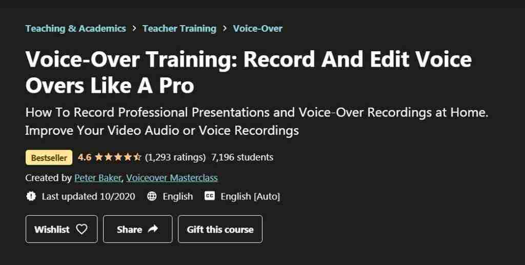 كورس Voice-Over Training: Record And Edit Voice Overs Like A Pro