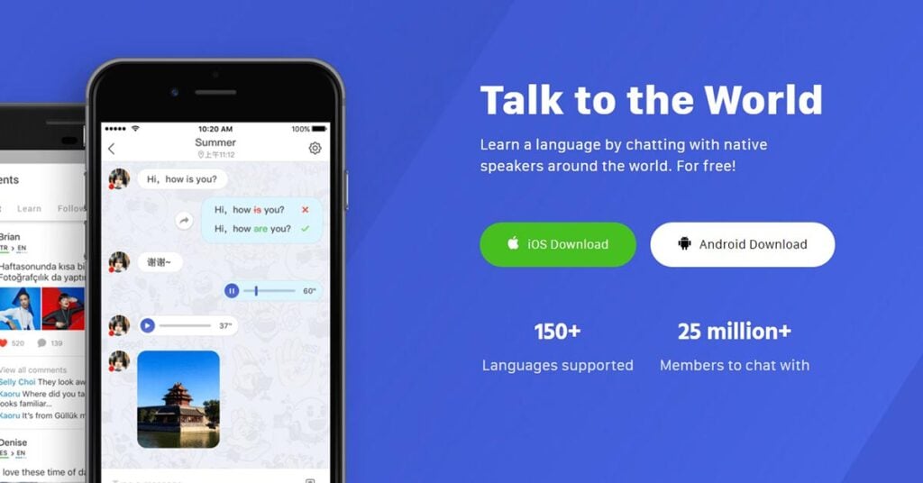 تطبيق HelloTalk من المواقع المضمونة لممارسة اللغة الإنجليزية أو غيرها مع الأجانب