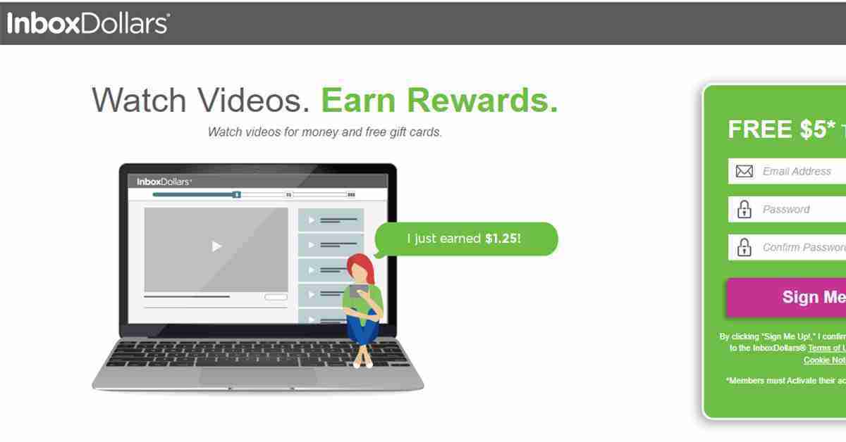 موقع InboxDollars لربح المال من مشاهدة الفيديوهات