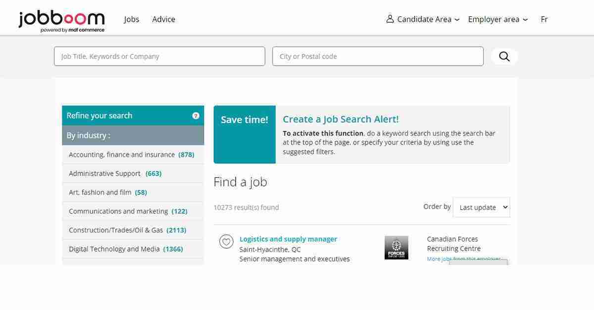 موقع Jobboom من مواقع البحث عن عمل في كندا