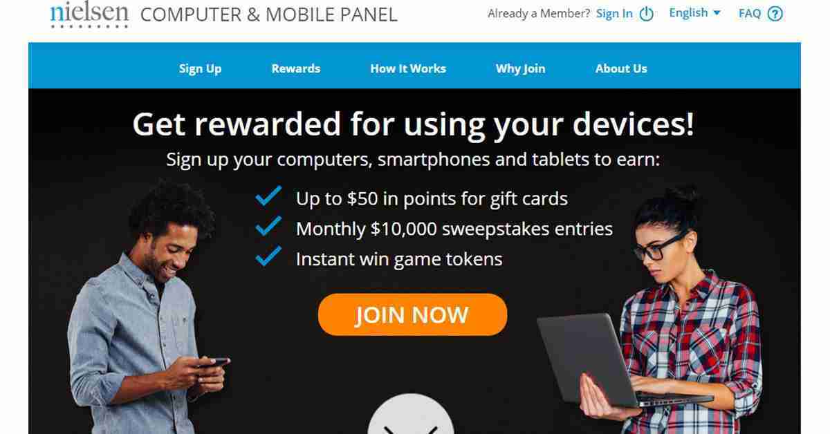 موقع Nielsen Computer & Mobile Panel