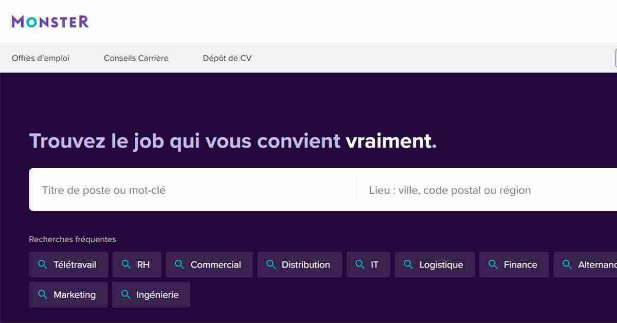 موقع Monster France للبحث عن عمل في فرنسا
