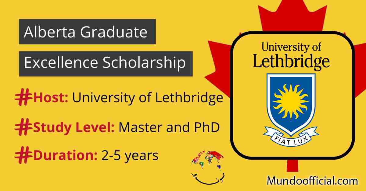 Alberta Graduate Excellence Scholarship for international students
