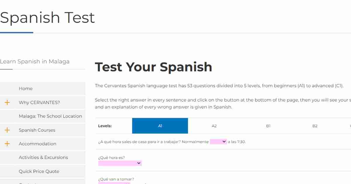 موقع Cervantes لتعلم اللغة الإسبانية