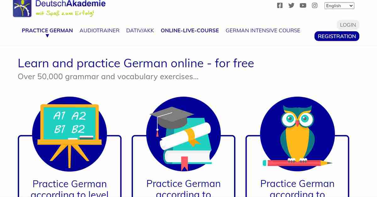 موقع Deutsch Akademie لتعلم اللغة الألمانية
