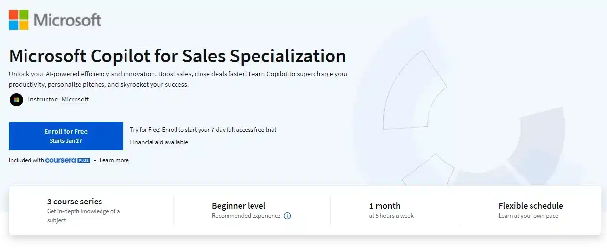 دورات مايكروسوفت Microsoft Copilot للمبيعات